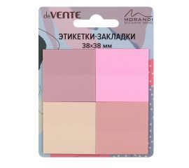 Закладки пластиковые 38х38 мм 4 цвета по 20 л deVENTE Marandi/24