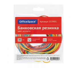 Банковская резинка 50г OfficeSpace, диаметр 60мм, ассорти