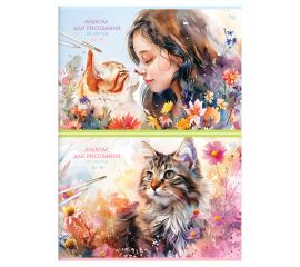 Альбом для рисования 20 л А4 BG "Акварельная гармония" скоба