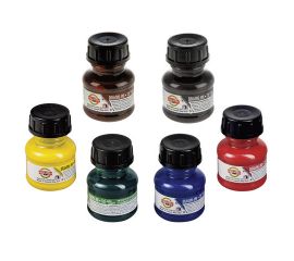 Тушь KOH-I-NOOR, набор 6 шт. х 20 мл, ассорти, картонная коробка