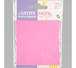 Блок с клеевым краем 76х76 мм пластиковый розовый 50 л deVENTE Pastel