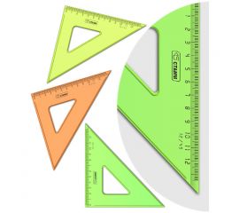 Треугольник 45/12 см,тонированный,прозрачный,неон,ассорти СТАММ