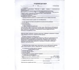 Трудовой договор "ЧП" (двухсторонний)