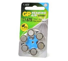 Элемент питания GP Hearing Aid ZA675F-D6 ZA675 BL6