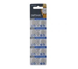 Элемент питания GoPower G12/LR1142/LR43/386A/186 Alkaline 1.5V BL10