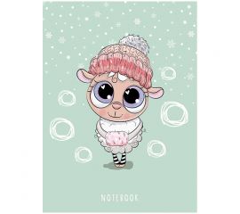 Записная книжка А6, 32л., Апплика "Милая овечка", 80г/м2, пластиковая movie-обложка