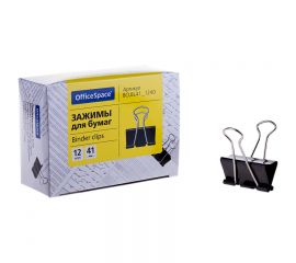 Клип для бумаг 41 мм черный