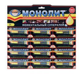 Клей моментальный МОНОЛИТ,3 грамма