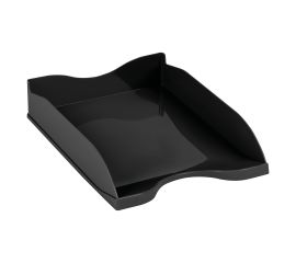 Лоток для бумаг горизонтальный СТАММ "Тропик", черный