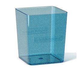 Настольная подставка-стакан для канцелярских принадлежностей 1 отделение, голубой Base Glitter Erich