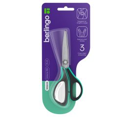 Ножницы Berlingo "Easycut 350", 13см, бирюзовые, эргономичные ручки, мягкие вставки, европодвес DNn_