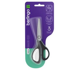Ножницы Berlingo "Easycut 350", 13см, серые, эргономичные ручки, мягкие вставки, европодвес DNn_1303