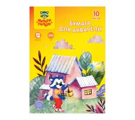 Папка для акварели, 10л., А4 Мульти-Пульти "Енот в Волшебном мире", 200г/м2 БА_27248