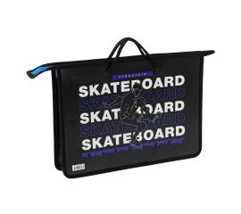 Папка с ручками А4 ArtSpace "Skateboard", пластик, на молнии, 75мм ПТ-15_4_49848