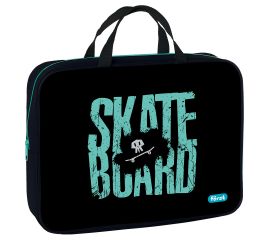 Папка текстильная с ручками 1 отделение, А4 F?rst "Skateboard", 350*265*80мм, текстиль, на молнии FT