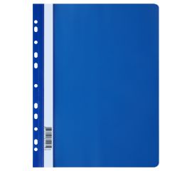 Папка-скоросшиватель пластик. перф. СТАММ А4, 120мкм, синяя с прозр. верхом ММ-30731