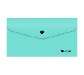 Папка-конверт на кнопке Berlingo "Instinct" С6, 200мкм, мятный