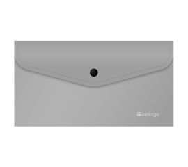 Папка-конверт на кнопке Berlingo "Metallic", С6, 200 мкм, серый металлик