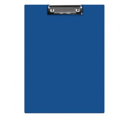 Папка с клипом  A4, синяя deVente с крышкой