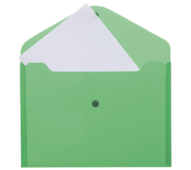 Папка с кнопкой А4 deVENTE непрозрачная зеленая