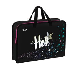 Папка с ручками 1 отделение, А4 F?rst "Hey!", 340*245*75мм, пластик, на молнии FT-HB-750511