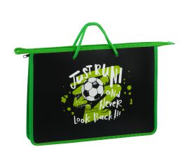 Папка с ручками А4 ArtSpace "Football", пластик, на молнии, 45мм ПТ-15О40009