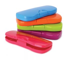 Пенал пластиковый СТАММ "Интенсив" цветной,ассорти