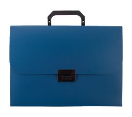 Портфель пластиковый STAFF А4 (330х235х36 мм), 13 отделений, индексные ярлыки, синий, 229244