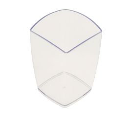 Подставка-стакан СТАММ "Тропик", пластиковая, квадратная, прозрачная ПС-30873