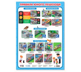 Плакат дидактический Геодом "Правила юного пешехода", 450*640мм 4607177456034