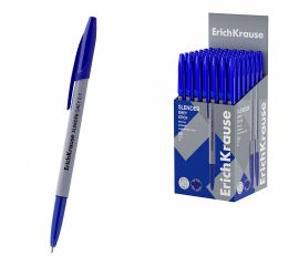 Ручка шариковая синяя 0,7 мм ErichKrause Slender Stick Grey Super Glide Technology