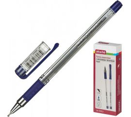 Ручка шариковая Attache expert синяя 0,5 мм грип.