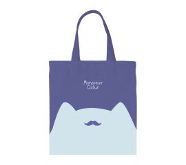 Сумка-шоппер MESHU "Monsieur", 33*40см, канвас, с карманом MS_50142