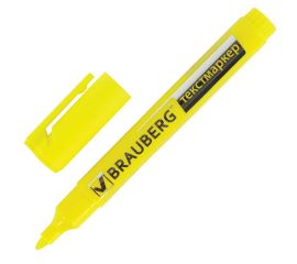 Текстовыделитель BRAUBERG "Energy", ЖЕЛТЫЙ, линия 1-3 мм