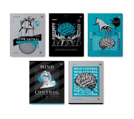 Тетрадь 48 л А5 клетка скоба "Mind control" эконом (ассорти)/5/60