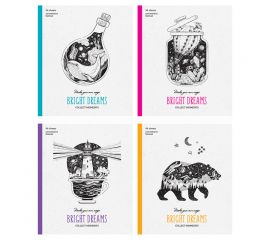 Тетрадь 96л., А5, клетка ArtSpace "Рисунки. Bright dreams", матовая ламинация, выборочный УФ-лак Т96