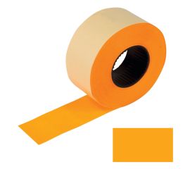 Этикетка-Ценник 26х16 оранж прямоугольная с перф