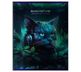 Тетрадь предметная 48л. BG "Мир будущего" - Биология, металлизированный картон ТП5ск48 56332