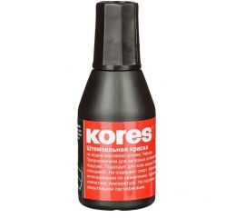 Краска штемпельная черная 27 мл (водно-масляная основа) Kores