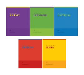 Тетрадь 96 л А5 клетка скоба "Feeling" эконом (ассорти)