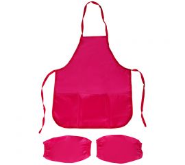 Фартук с нарукавниками ArtSpace , 53,5*44,5см, 3 кармана, малиновый ФН_1822