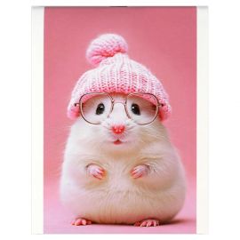 Блокнот 40 л А6 клетка скоба "Мышка в шапочке"