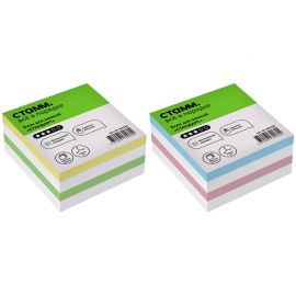 Блок для записей СТАММ "Стандарт", 8*8*4см, ассорти