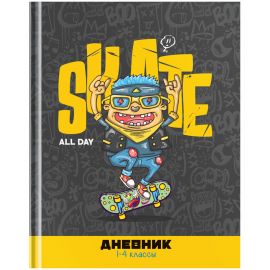 Дневник 1-4 кл. 48л. (твердый) ArtSpace "Skate all day", матовая ламинация, выб. лак Дм48т_44262