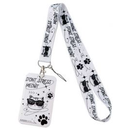 Идентификатор вертикальный 110х70 мм школьный цветная лента deVENTE "Don't stress meowt"