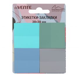 Закладки пластиковые 38х38 мм 4 цвета по 20 л deVENTE Marandi/24