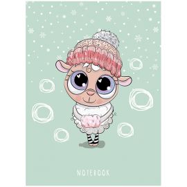 Записная книжка А6, 32л., Апплика "Милая овечка", 80г/м2, пластиковая movie-обложка