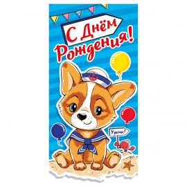 Конверт для денег Мир поздравлений "С днем рождения!", 84*168мм, лак 15.11.01869