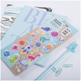 Наклейки объемные MESHU "Space friends", 10*24см