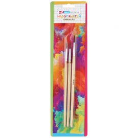 Набор кистей ArtSpace 3шт., пони, круглые, № 2, 3, 5, блистер SB235_2382